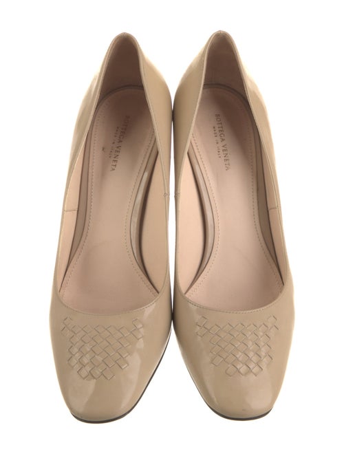 Bottega Veneta Intrecciato Weave Patent Leather Pumps