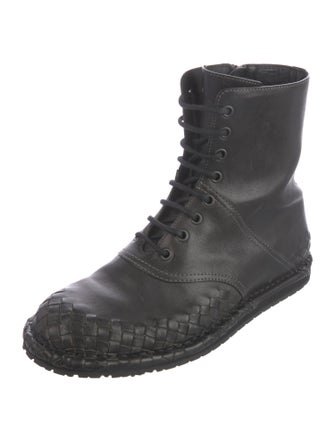 Bottega Veneta Leather Combat Boots