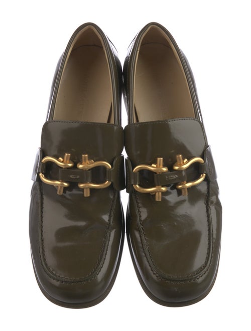 Bottega Veneta Horsebit Accent Patent Leather Loafers