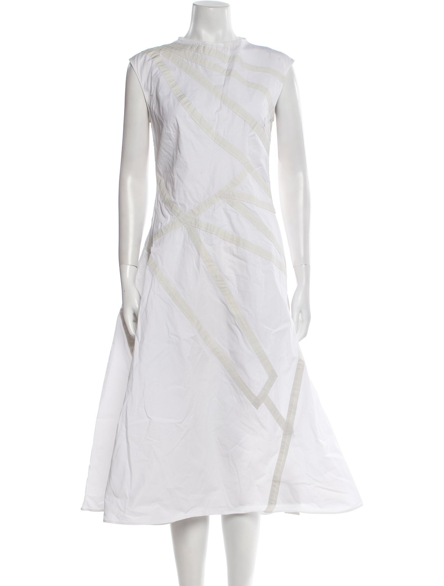 Bottega Veneta Crew Neck Midi Length Dress