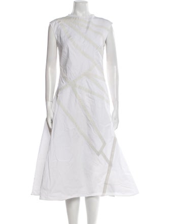 Bottega Veneta Crew Neck Midi Length Dress