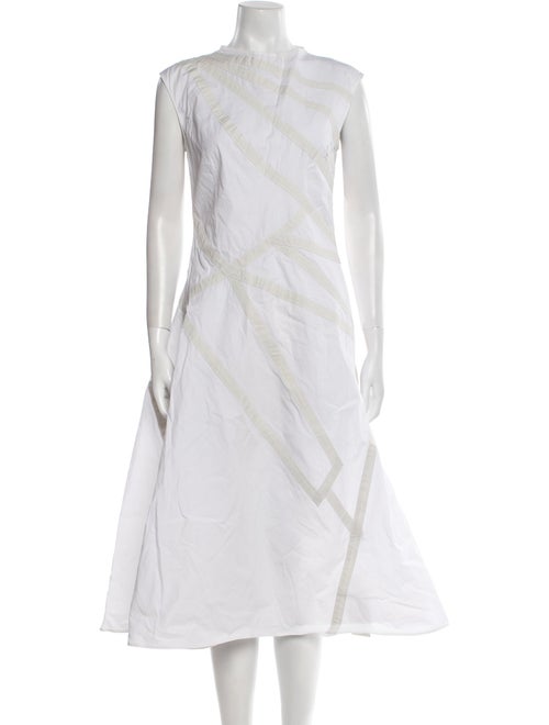 Bottega Veneta Crew Neck Midi Length Dress