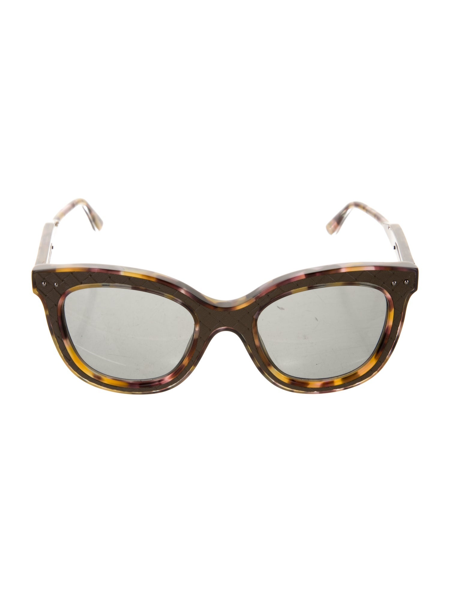 Bottega Veneta Intrecciato Weave Wayfarer Sunglasses