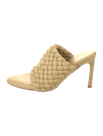 Bottega Veneta Leather Braided Accents Slides
