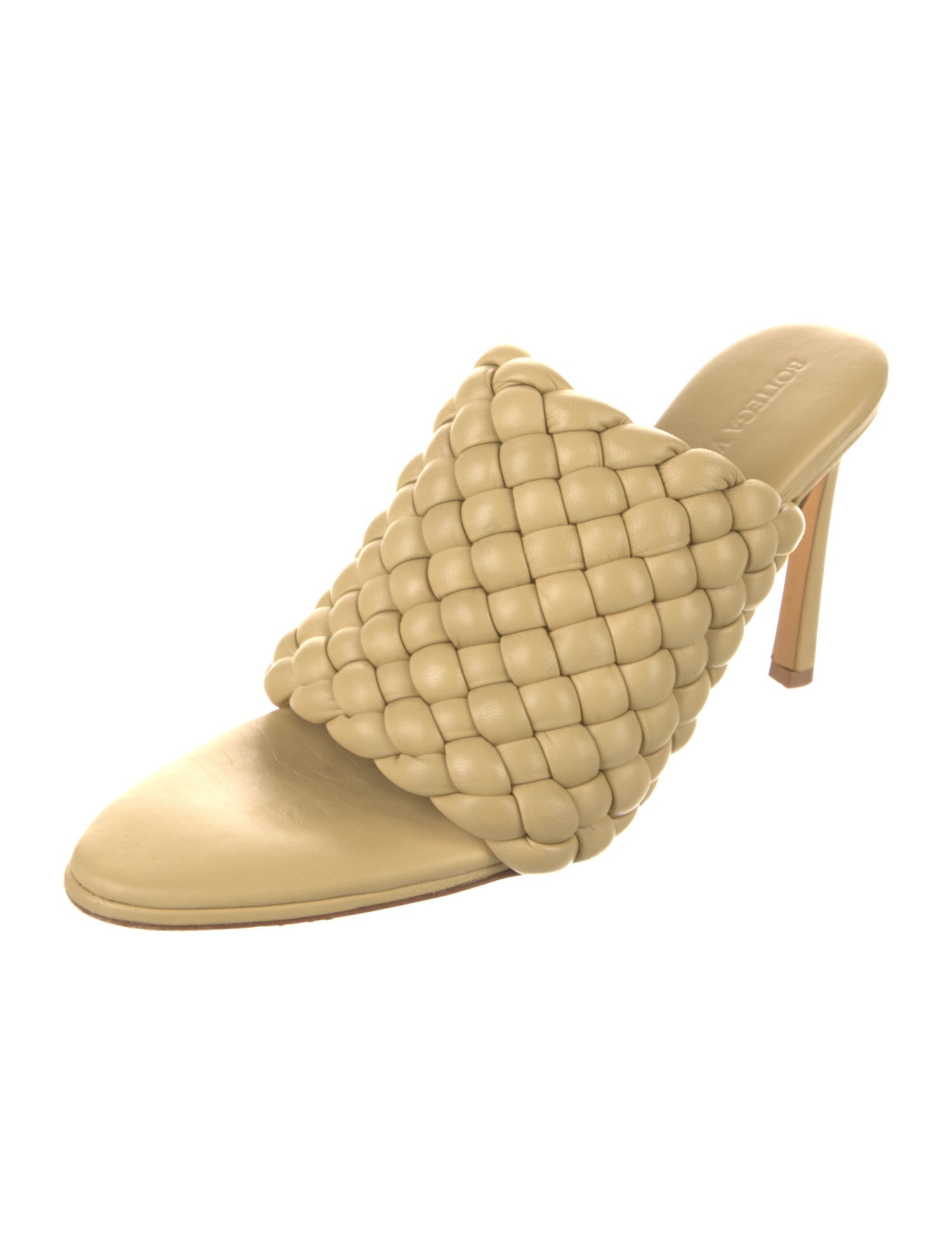 Bottega Veneta Leather Braided Accents Slides