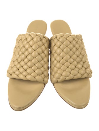 Bottega Veneta Leather Braided Accents Slides