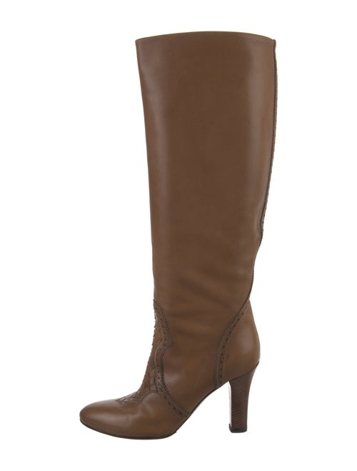 Bottega Veneta Leather Lasercut Accents Boots