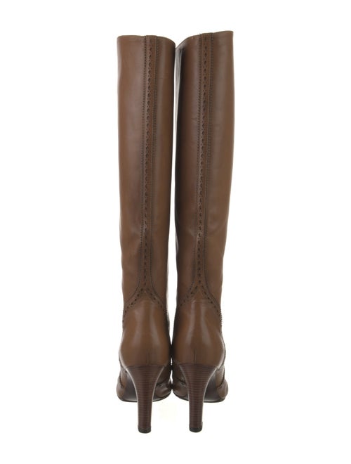 Bottega Veneta Leather Lasercut Accents Boots