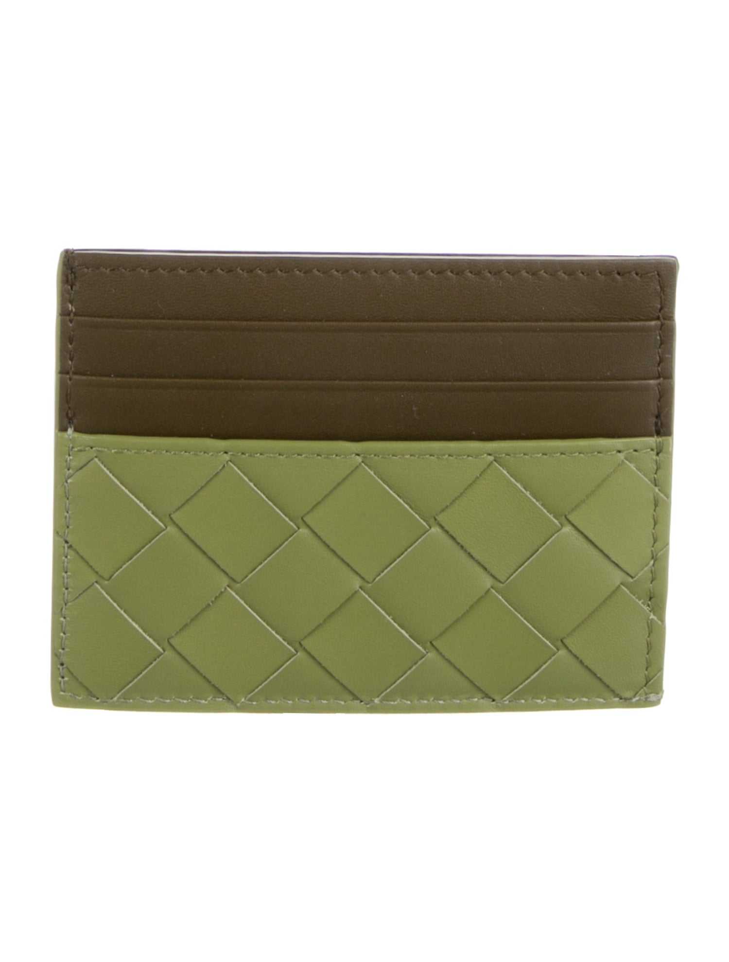 Bottega Veneta Intrecciato Weave Leather Card Holder