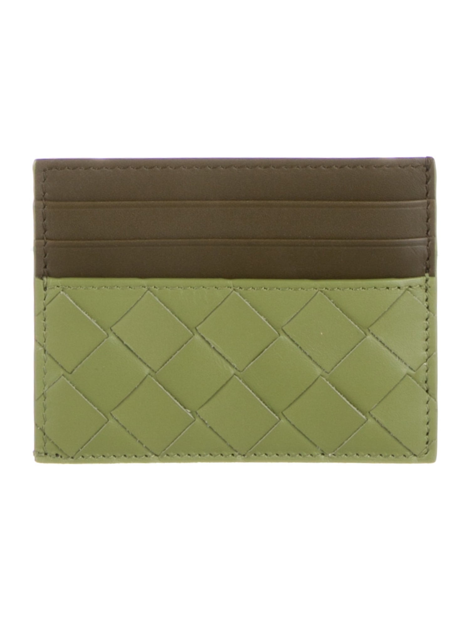 Bottega Veneta Intrecciato Weave Leather Card Holder