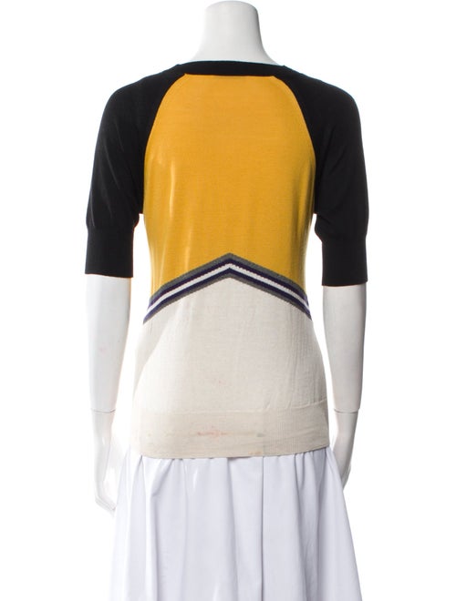 Bottega Veneta Wool Colorblock Pattern Top