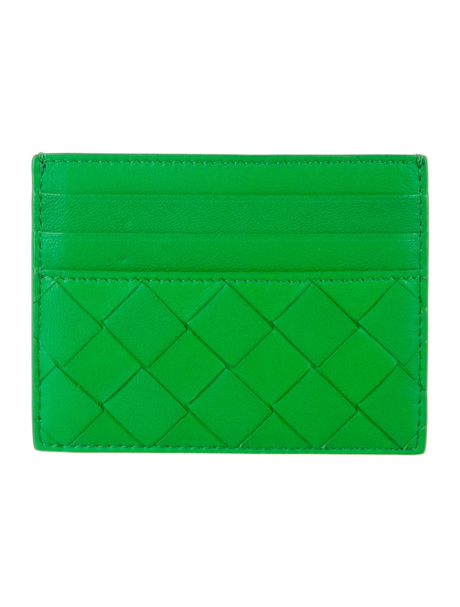 Bottega Veneta Intrecciato Weave Leather Card Holder