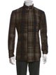 Bottega Veneta Plaid Print Long Sleeve Western Shirt