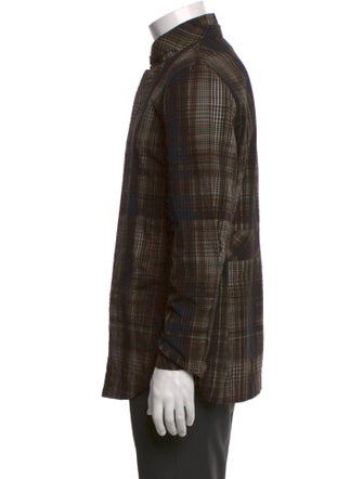 Bottega Veneta Plaid Print Long Sleeve Western Shirt