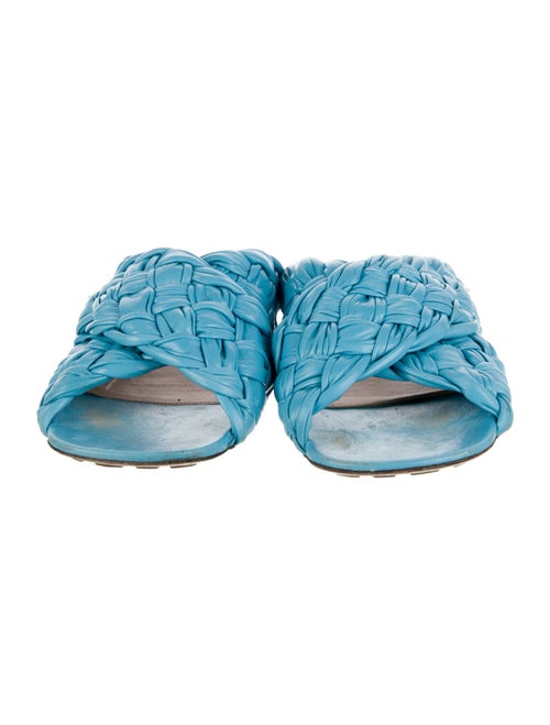 Bottega Veneta Intrecciato Weave Leather Slides