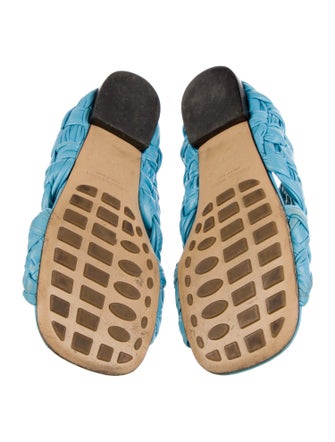 Bottega Veneta Intrecciato Weave Leather Slides