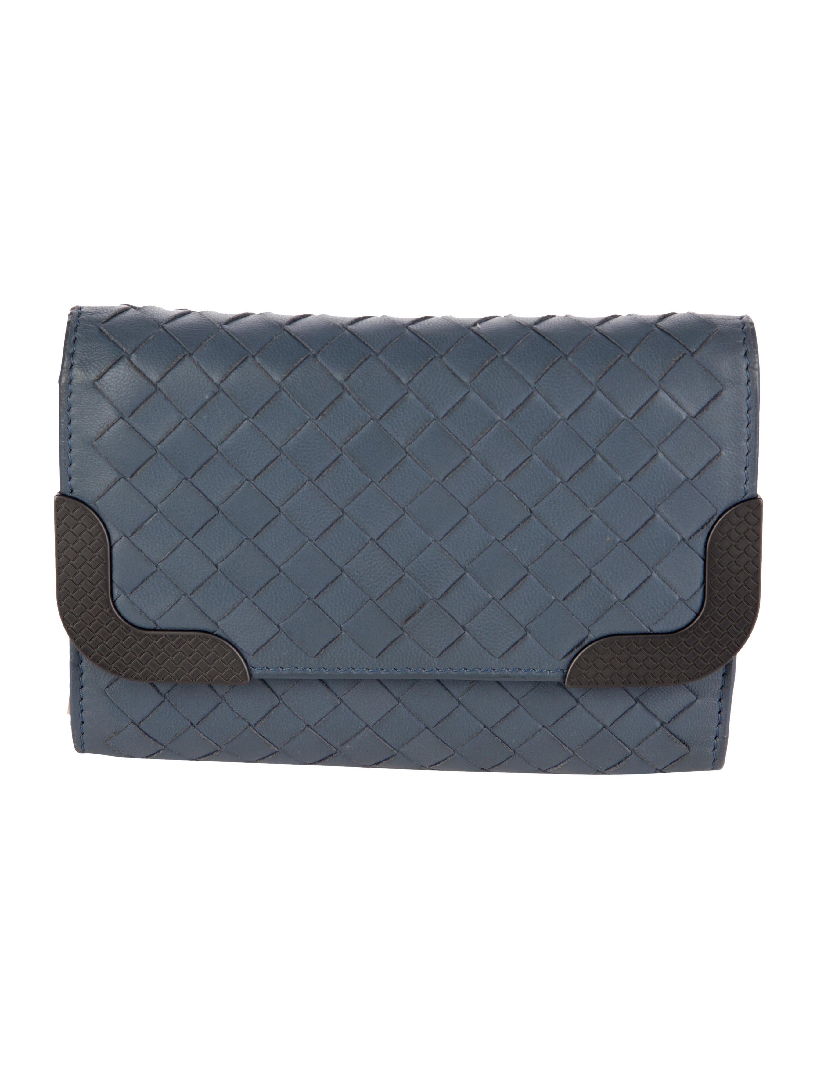Bottega Veneta Intrecciato Weave Leather Compact Wallet