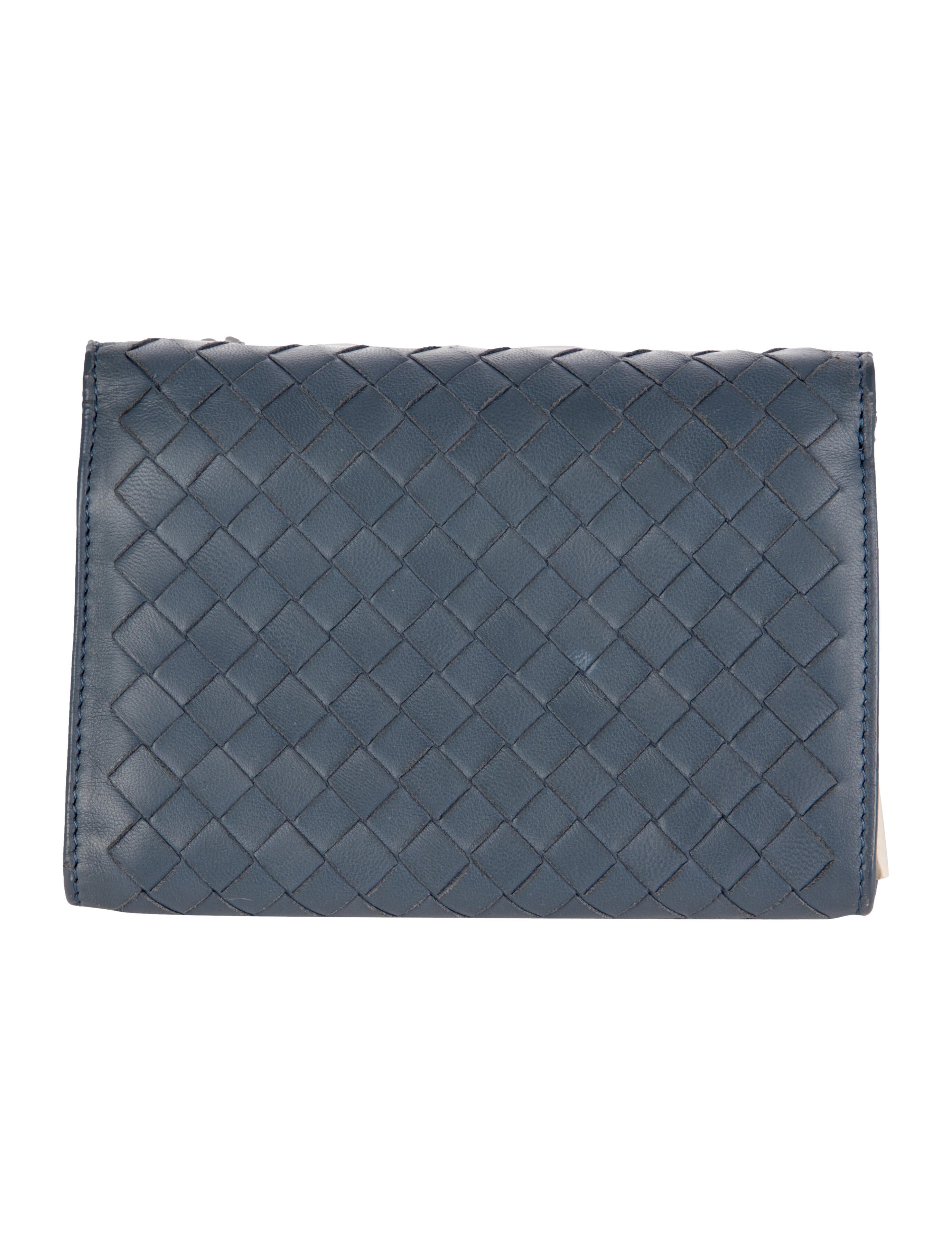 Bottega Veneta Intrecciato Weave Leather Compact Wallet