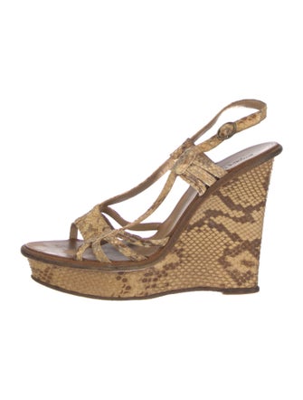 Bottega Veneta Snakeskin Animal Print Sandals