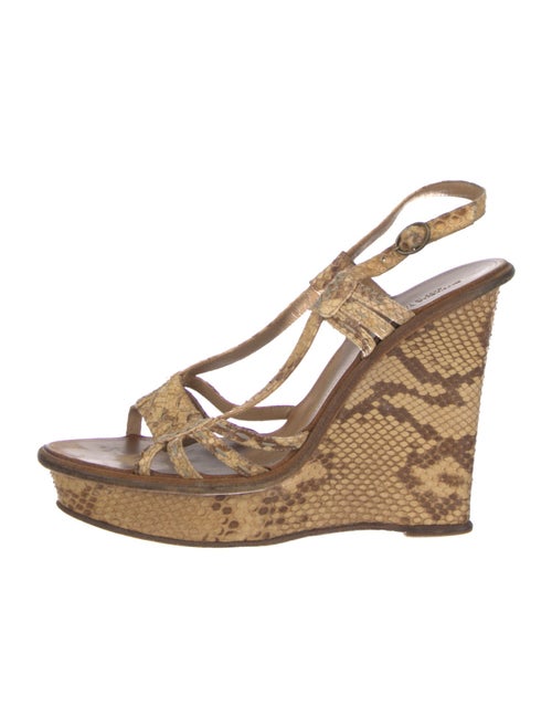 Bottega Veneta Snakeskin Animal Print Sandals