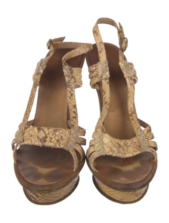 Bottega Veneta Snakeskin Animal Print Sandals