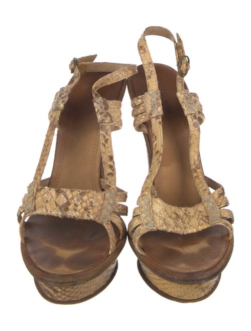 Bottega Veneta Snakeskin Animal Print Sandals