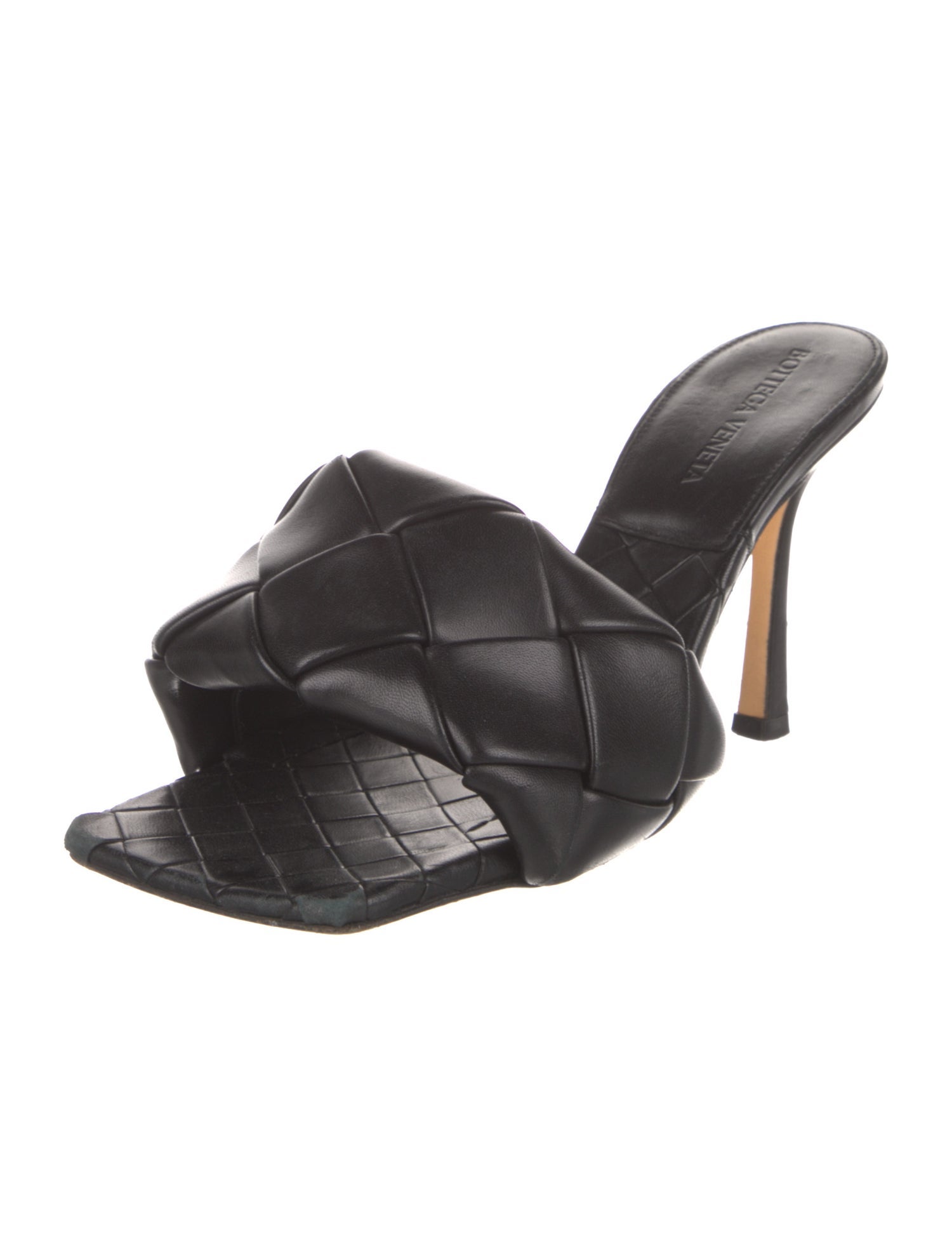 Bottega Veneta Intrecciato Weave Leather Slides