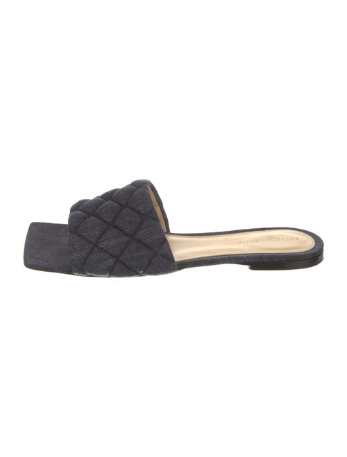 Bottega Veneta Quilted Pattern Denim Slides