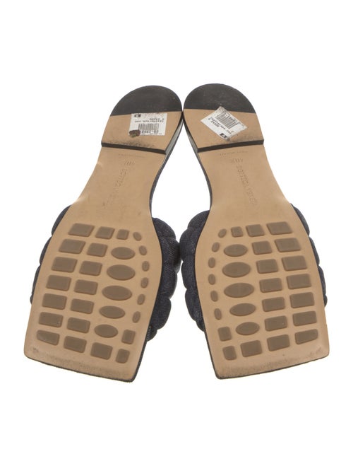 Bottega Veneta Quilted Pattern Denim Slides