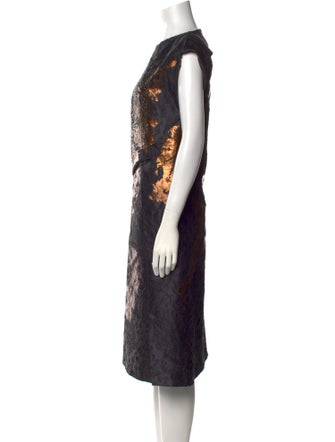 Bottega Veneta Printed Midi Length Dress