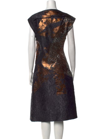 Bottega Veneta Printed Midi Length Dress
