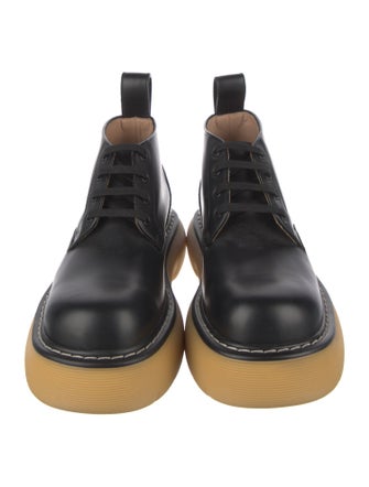 Bottega Veneta Leather Lace-Up Boots