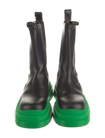 Bottega Veneta Leather Colorblock Pattern Chelsea Boots