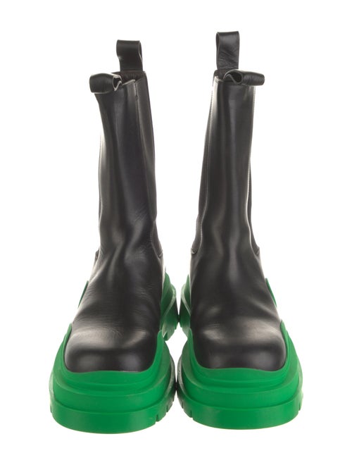 Bottega Veneta Leather Colorblock Pattern Chelsea Boots