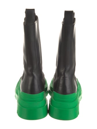 Bottega Veneta Leather Colorblock Pattern Chelsea Boots