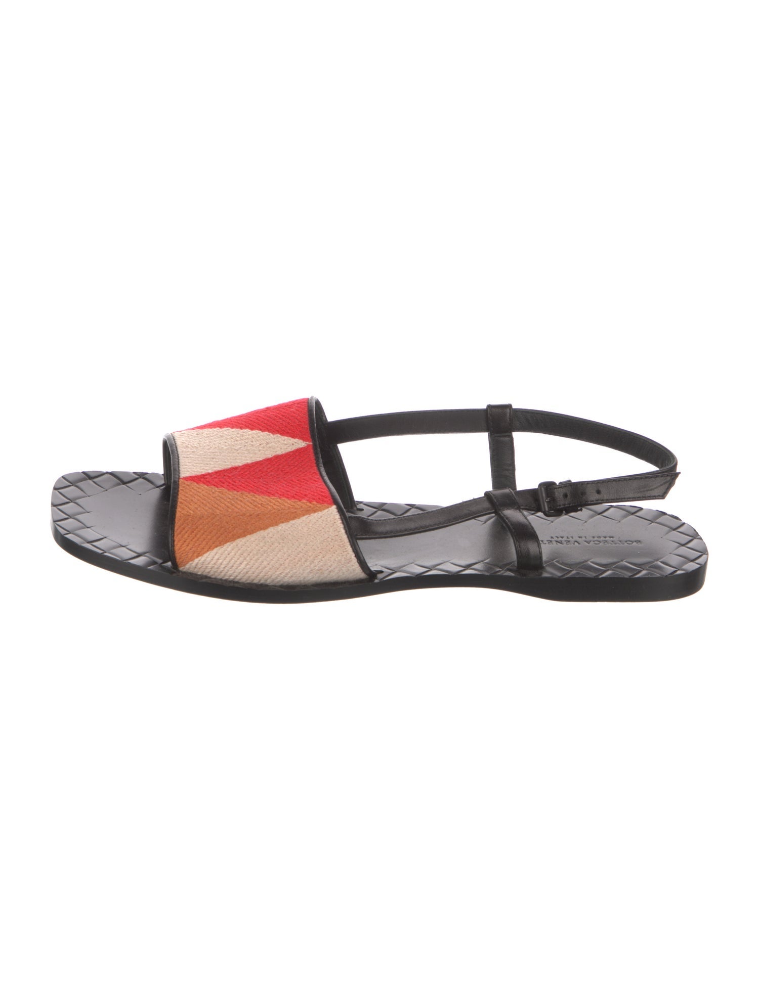 Bottega Veneta Leather Animal Print Slingback Sandals