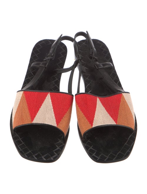 Bottega Veneta Leather Animal Print Slingback Sandals