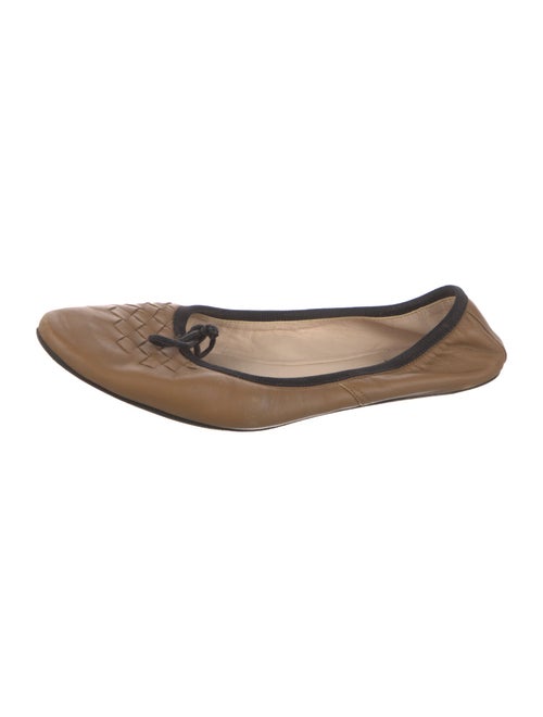 Bottega Veneta Intrecciato Weave Leather Ballet Flats