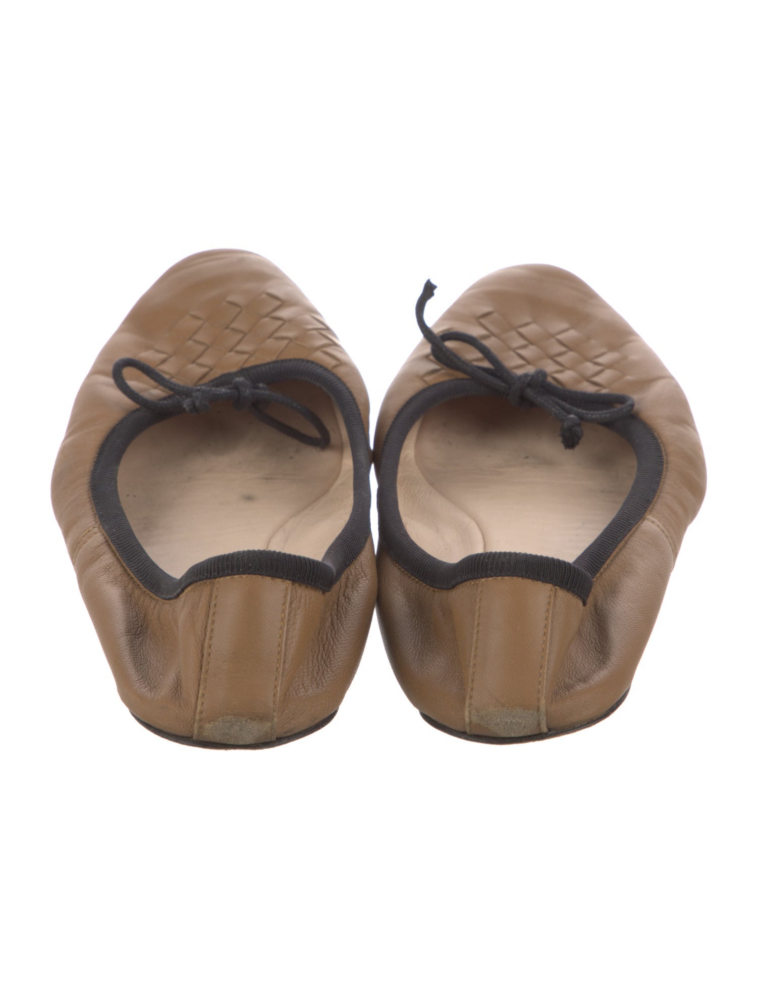 Bottega Veneta Intrecciato Weave Leather Ballet Flats