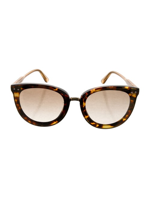 Bottega Veneta Intrecciato Weave Round Sunglasses