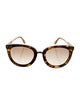 Bottega Veneta Intrecciato Weave Round Sunglasses