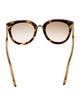 Bottega Veneta Intrecciato Weave Round Sunglasses
