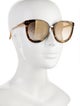Bottega Veneta Intrecciato Weave Round Sunglasses