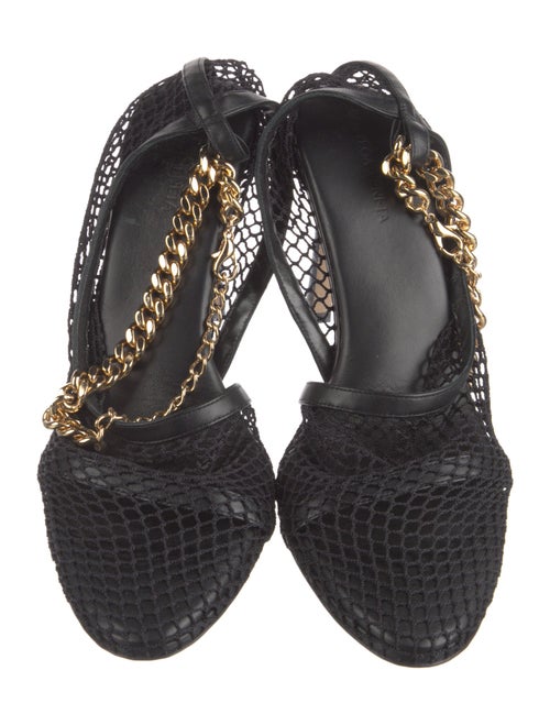 Bottega Veneta Mesh Chain-Link Accents Slingback Pumps