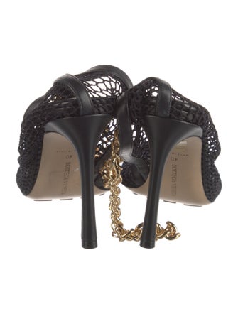 Bottega Veneta Mesh Chain-Link Accents Slingback Pumps