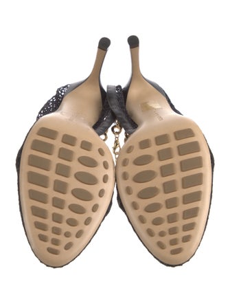 Bottega Veneta Mesh Chain-Link Accents Slingback Pumps