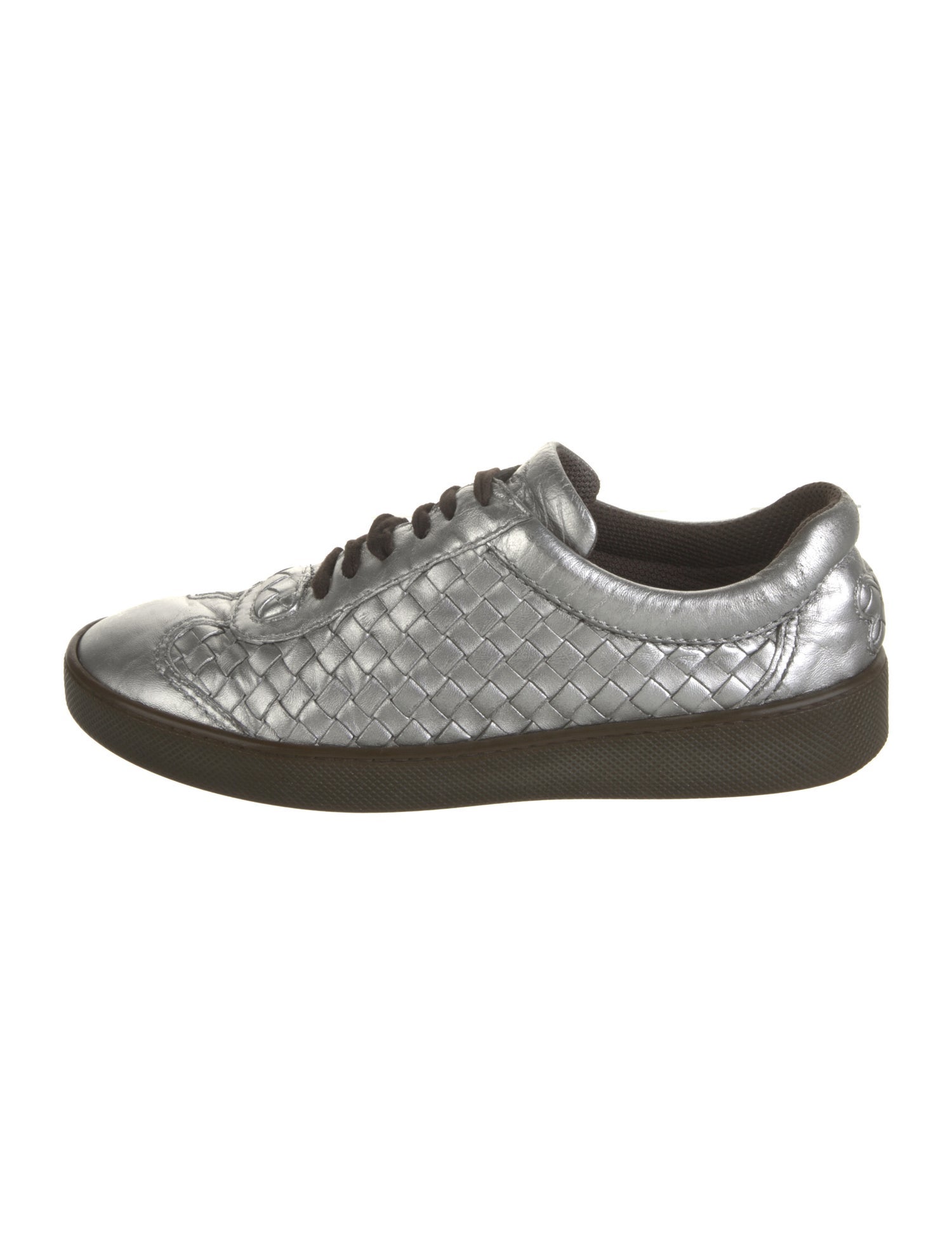 Bottega Veneta Intrecciato Weave Leather Sneakers