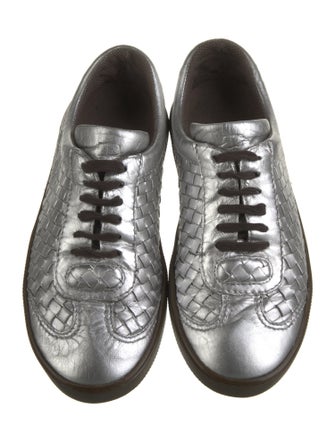 Bottega Veneta Intrecciato Weave Leather Sneakers