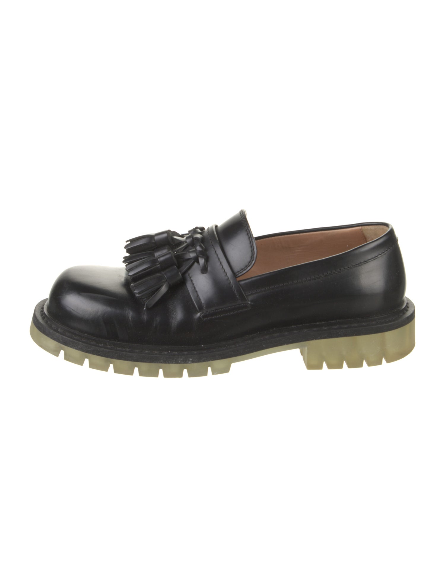 Bottega Veneta Leather Tassel Accents Loafers