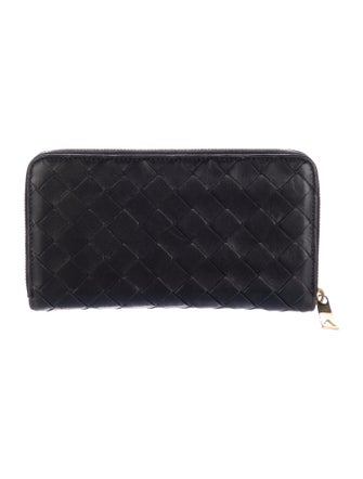 Bottega Veneta Intrecciato Weave Leather Continental Wallet